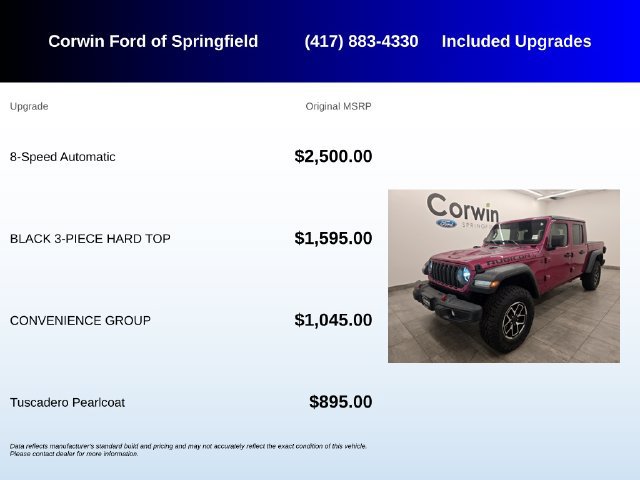 Used 2024 Jeep Gladiator Rubicon w/ Convenience Group AWD/4WD image 5