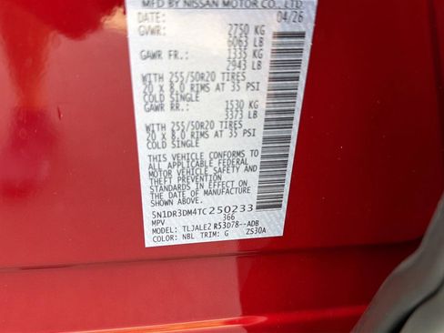 New 2026 Nissan Pathfinder Platinum w/ Cargo Package FWD image 38