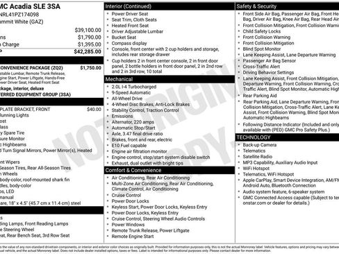 Used 2023 GMC Acadia SLE w/ Driver Convenience Package AWD/4WD image 5