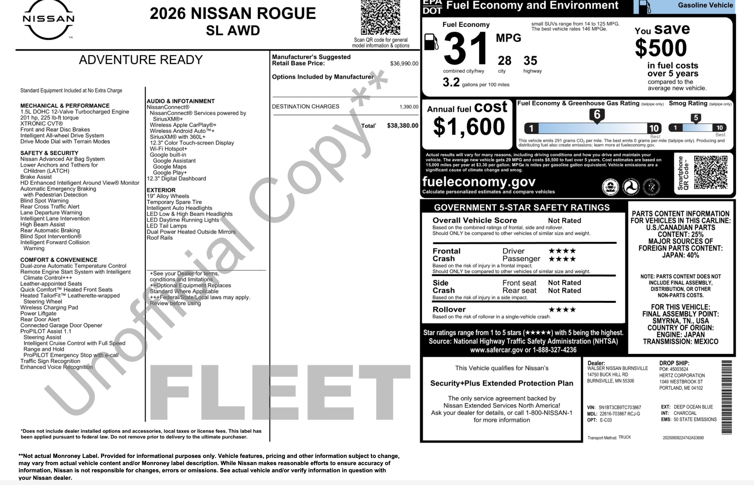 Used 2026 Nissan Rogue SL AWD/4WD image 5