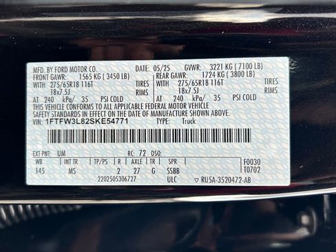 Used 2025 Ford F150 XLT w/ Equipment Group 301A Standard image 22