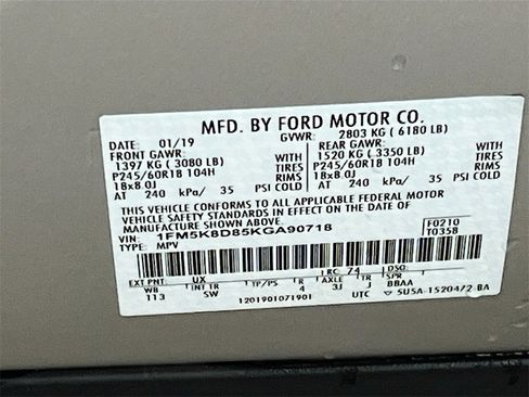 Used 2019 Ford Explorer XLT w/ Equipment Group 202A image 34