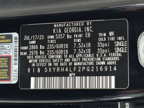 Used 2023 Kia Sorento EX w/ Panoramic Sunroof Package FWD image 35