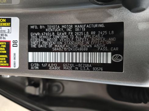Used 2019 Lexus ES 350 w/ Premium Package FWD image 39