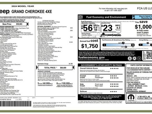 Used 2024 Jeep Grand Cherokee Limited 4xe w/ Luxury Tech Group II image 4