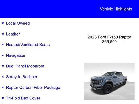 Certified 2023 Ford F150 Raptor w/ Raptor Carbon Fiber Package AWD/4WD image 3