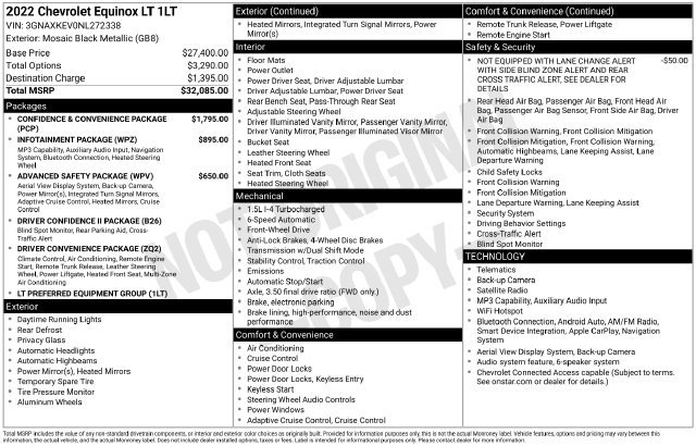 Certified 2022 Chevrolet Equinox LT FWD image 32