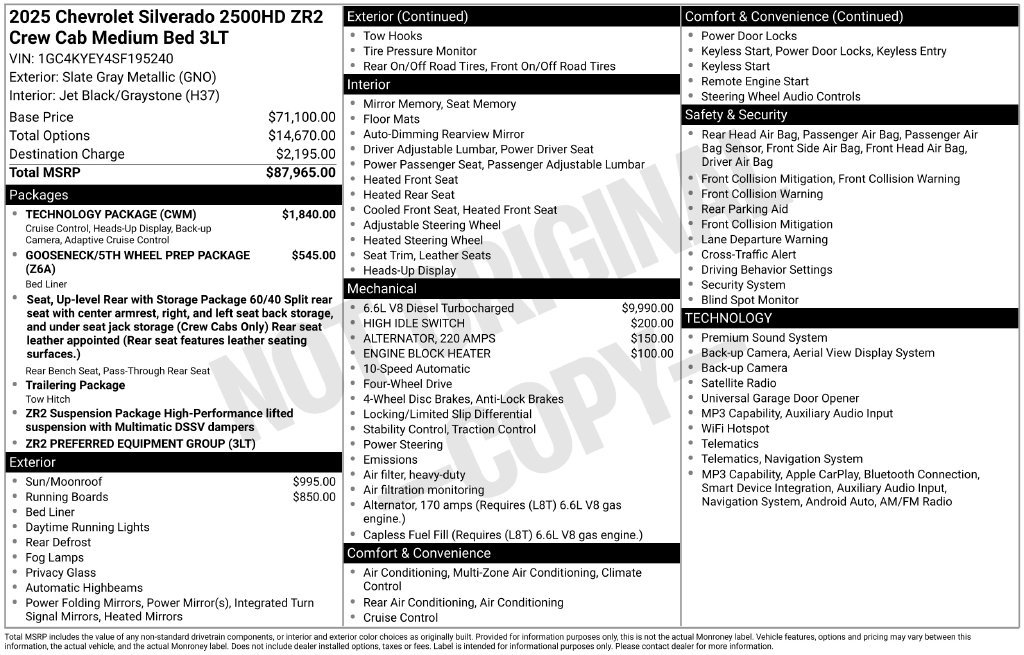 Used 2025 Chevrolet Silverado 2500 ZR2 w/ Technology Package AWD/4WD image 35