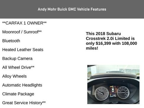 Used 2018 Subaru Crosstrek 2.0i Limited AWD/4WD image 4
