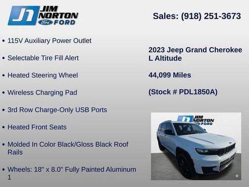 Used 2023 Jeep Grand Cherokee L Laredo AWD/4WD image 13