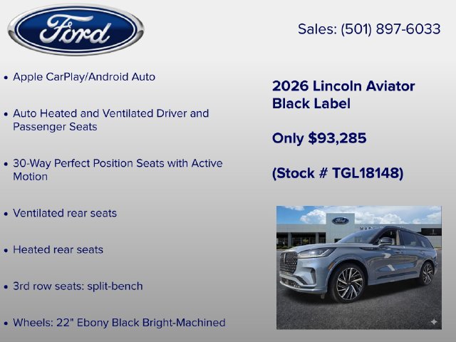 New 2026 Lincoln Aviator Black Label w/ Black Label Special Edition AWD/4WD image 27