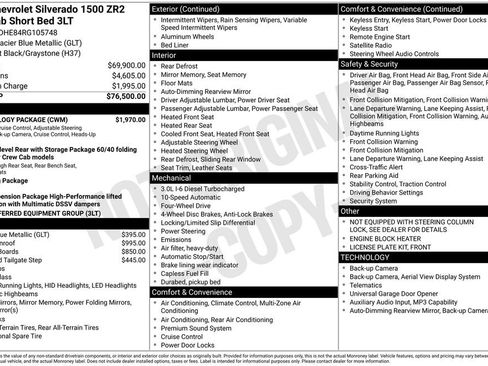 Used 2024 Chevrolet Silverado 1500 ZR2 w/ Technology Package AWD/4WD image 23