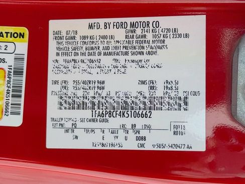 Used 2019 Ford Mustang GT Premium w/ Equipment Group 401A RWD image 31