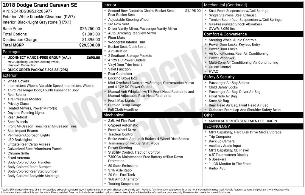 Used 2018 Dodge Grand Caravan SE w/ UConnect Hands-Free Group FWD image 29