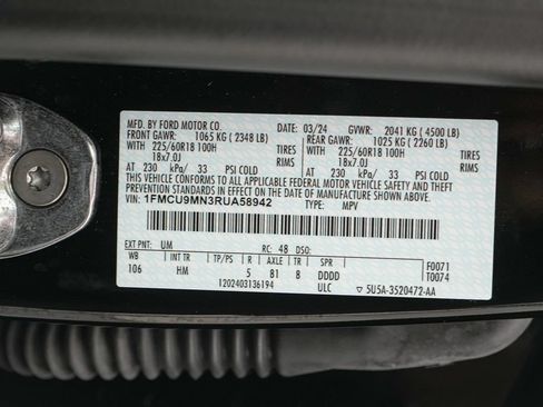 Certified 2024 Ford Escape ST-Line w/ Tech Pack #1 AWD/4WD image 31