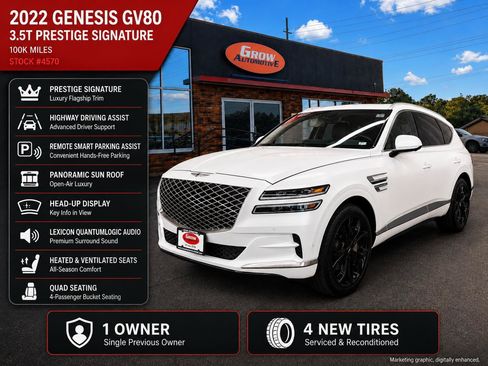 Used 2022 Genesis GV80 3.5T Prestige Signature AWD/4WD image 2