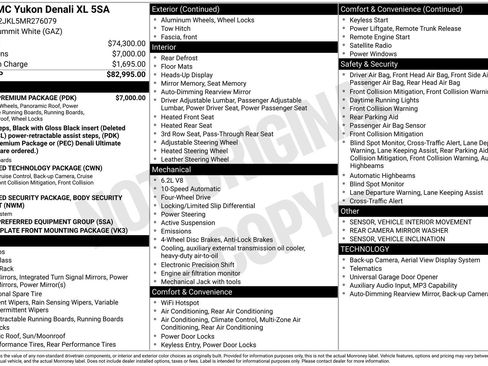 Used 2021 GMC Yukon XL Denali w/ Denali Premium Package AWD/4WD image 7