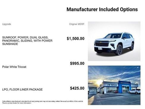 New 2026 Chevrolet Traverse High Country w/ LPO, Floor Liner Package AWD/4WD image 7