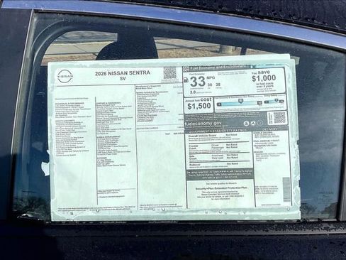 New 2026 Nissan Sentra SV w/ SV Convenience Package image 13