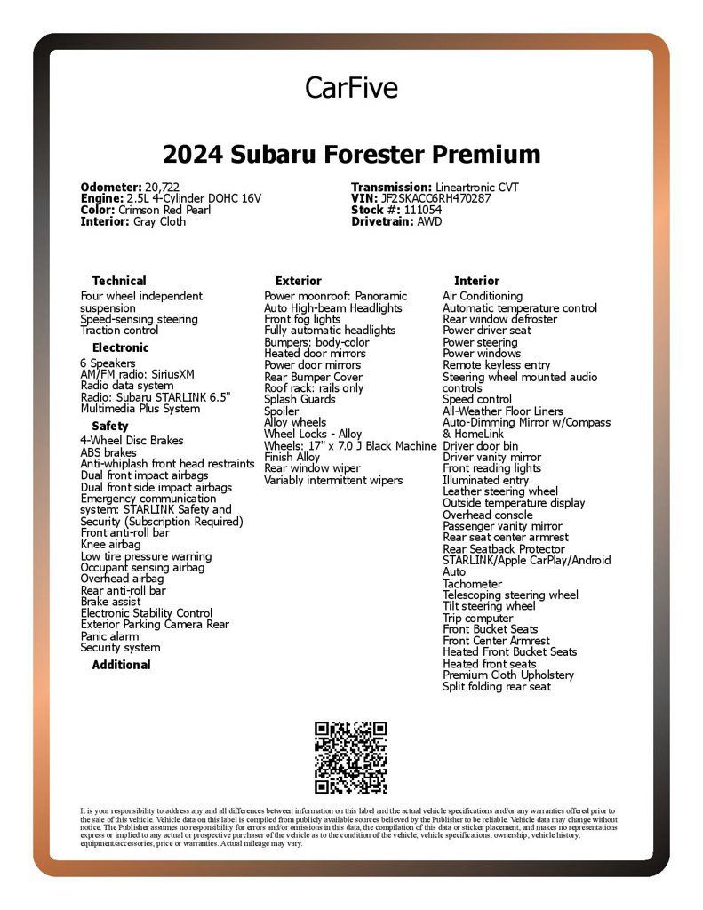 Used 2024 Subaru Forester Premium AWD/4WD image 29