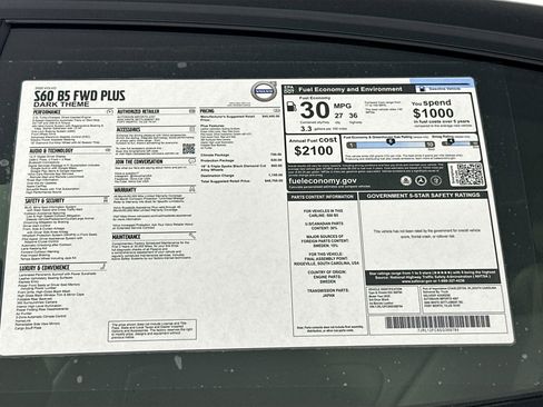 New 2025 Volvo S60 B5 Plus w/ Climate Package image 22