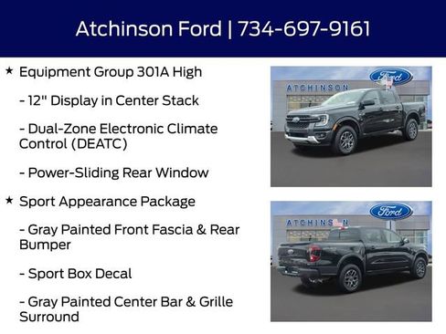 Used 2024 Ford Ranger XLT w/ Equipment Group 301A High image 12