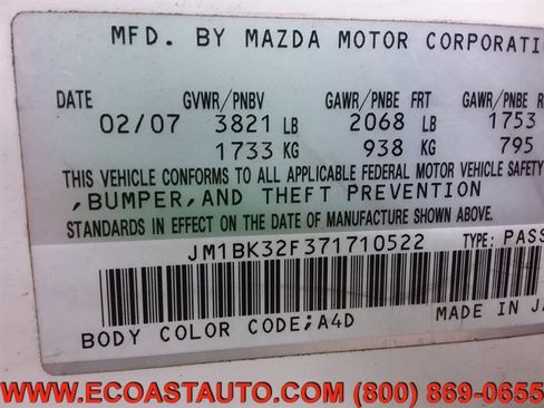 Used 2007 MAZDA MAZDA3 i Sport image 14