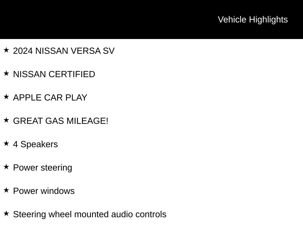 Certified 2024 Nissan Versa SV FWD image 6