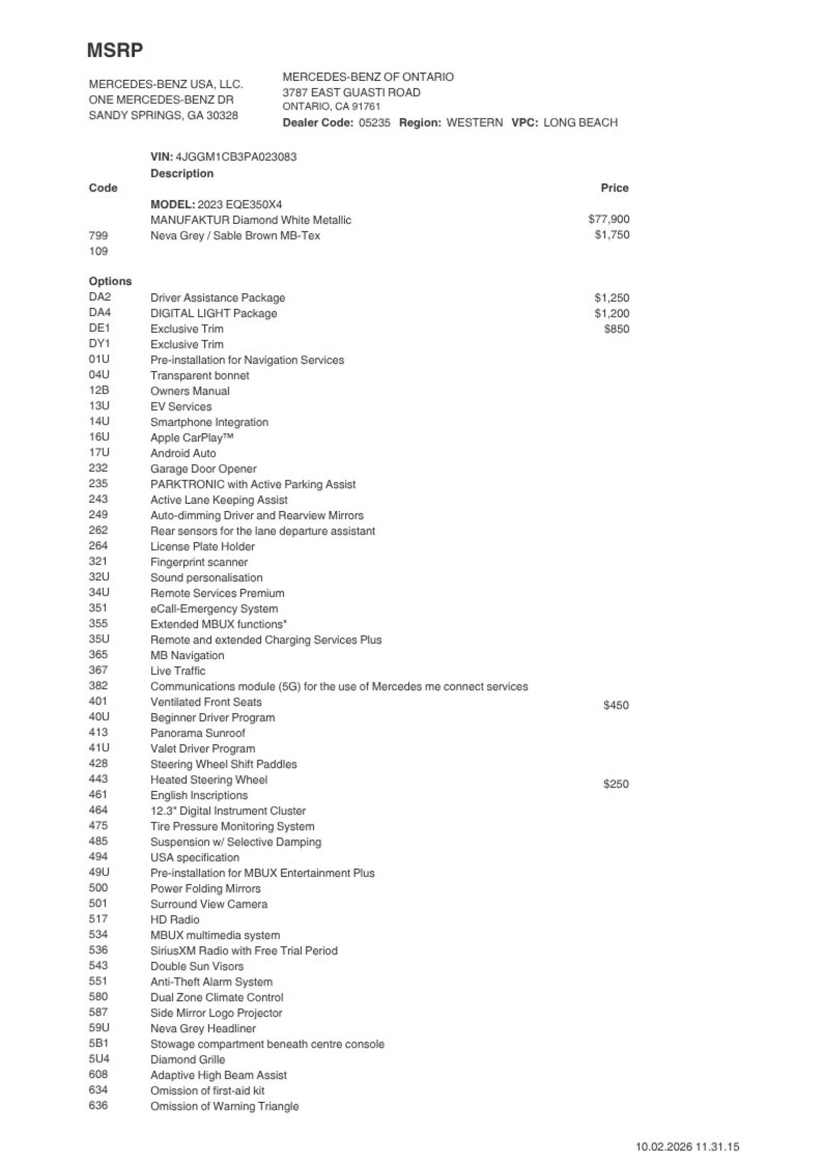 Certified 2023 Mercedes-Benz EQE 350+ 4MATIC SUV image 2