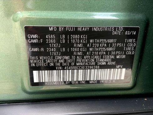 Used 2014 Subaru Outback 2.5i Premium w/ Popular Package #1B AWD/4WD image 33