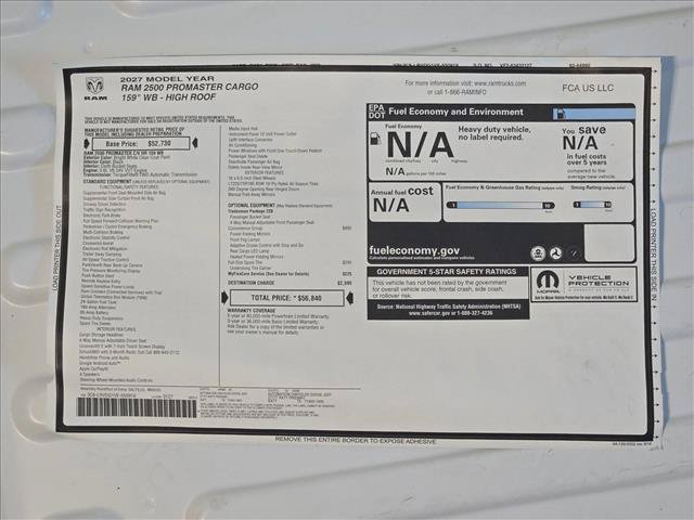 New 2027 RAM ProMaster 2500 FWD image 17