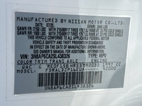 Used 2025 Nissan Kicks SV FWD image 29