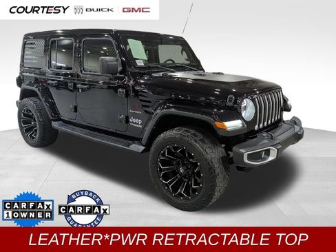 Used 2021 Jeep Wrangler Unlimited Sahara w/ LED Lighting Group image 1