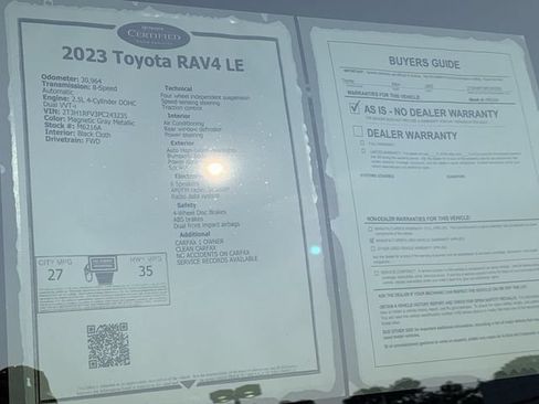 Certified 2023 Toyota RAV4 LE FWD image 36