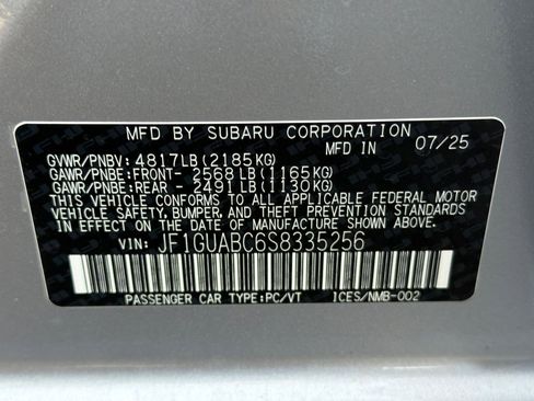 New 2025 Subaru Impreza 2.0i image 27