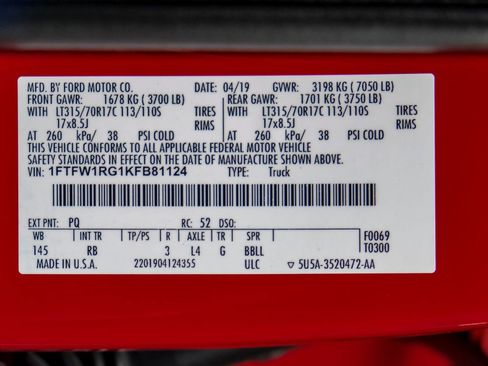 Used 2019 Ford F150 Raptor w/ Equipment Group 802A Luxury image 68