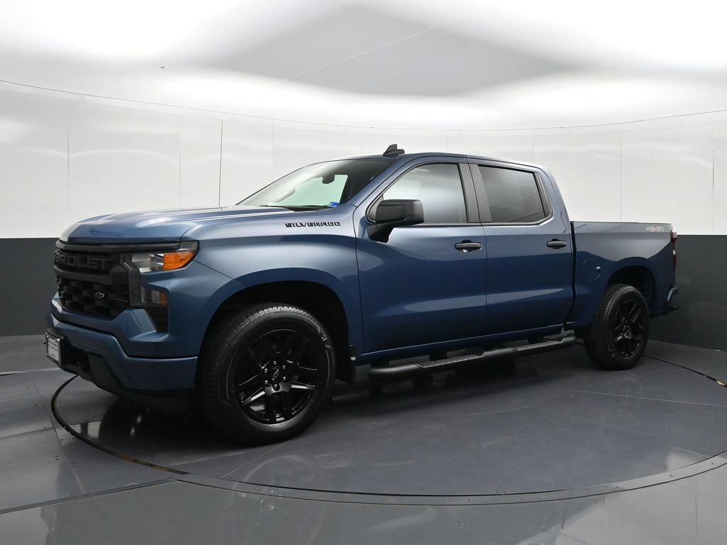 Certified 2024 Chevrolet Silverado 1500 Custom w/ Turbomax Blackout Package AWD/4WD image 1