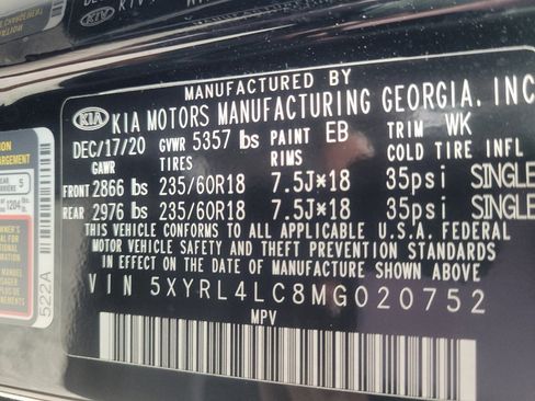 Used 2021 Kia Sorento S w/ Panoramic Sunroof Package FWD image 33