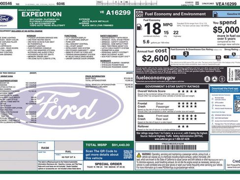 New 2027 Ford Expedition Platinum w/ Stealth Performance Package AWD/4WD image 4