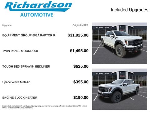 Used 2025 Ford F150 Raptor w/ Equipment Group 803A Raptor R AWD/4WD image 6