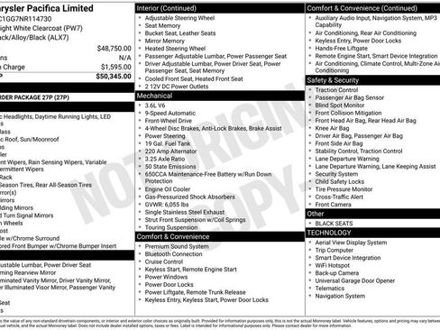 Used 2022 Chrysler Pacifica Limited FWD image 1