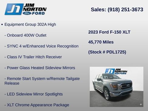 Used 2023 Ford F150 XLT w/ Equipment Group 302A High AWD/4WD image 8