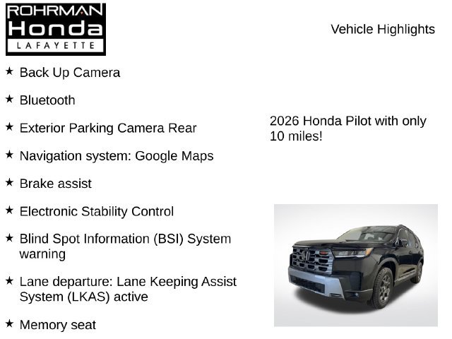 New 2026 Honda Pilot TrailSport image 7