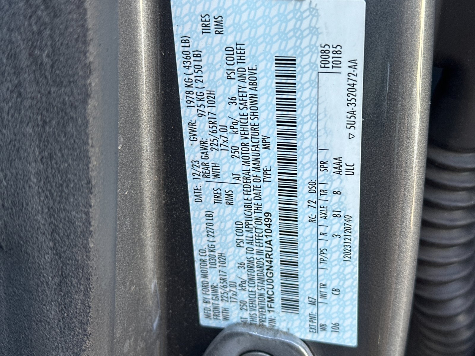 Certified 2024 Ford Escape Active FWD image 42