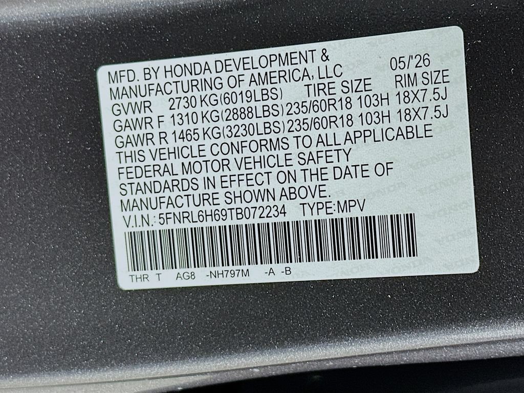 New 2026 Honda Odyssey EX-L image 33