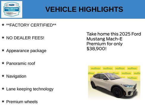 Used 2025 Ford Mustang Mach-E Premium w/ Sport Appearance Package RWD image 11