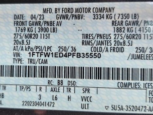 Used 2023 Ford F150 Lariat w/ Equipment Group 502A High AWD/4WD image 14