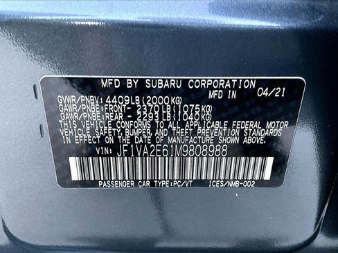 Used 2021 Subaru WRX STI w/ Popular Package #3 (IZT) image 36