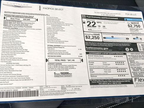 New 2026 Chrysler Pacifica Select image 19