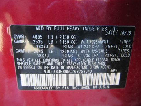 Used 2016 Subaru Outback 2.5i Limited image 56